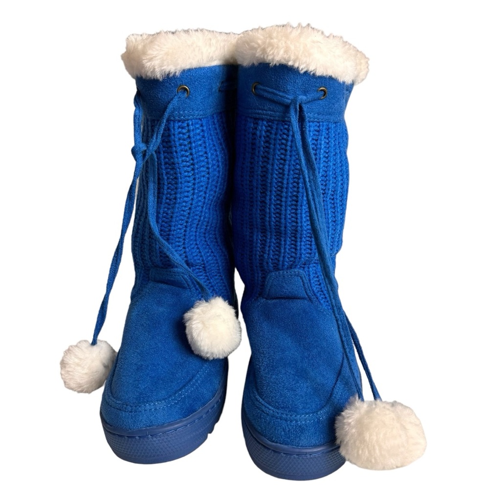 Knit Womens Winter Blue Boots Size 6 NWOT